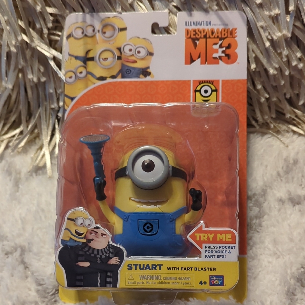 Minions STUART w/Fart Blaster, Despicable Me 3, NIB